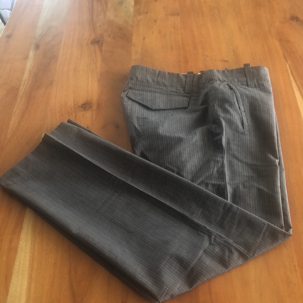 D&G Dolce & Gabbana 100% Cotton Pinstripe Button Fly Pants Sz 34-‎ Like New